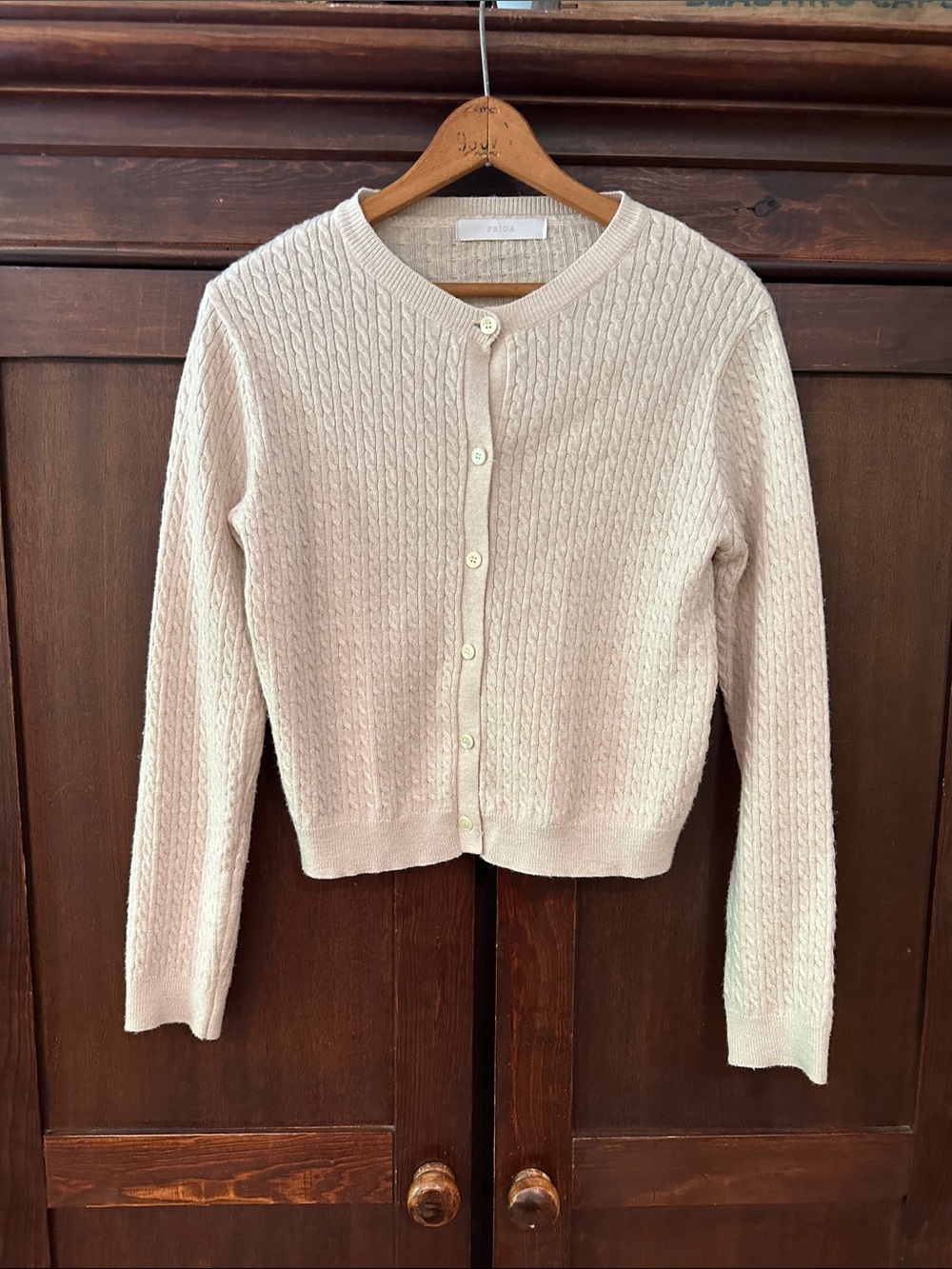 Frida women’s crew neck button down sweater • cardigan